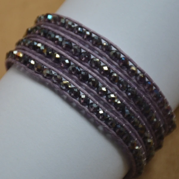 Фиолетовые хрустальные бусины браслет нагрудник манжета | Украшения и