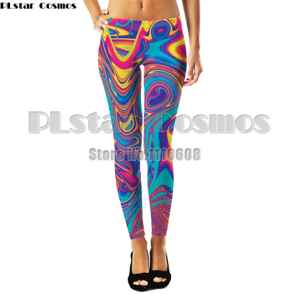 PLstar Космос Новое поступление красочный узор Леггинсы для женщин с принтом штаны