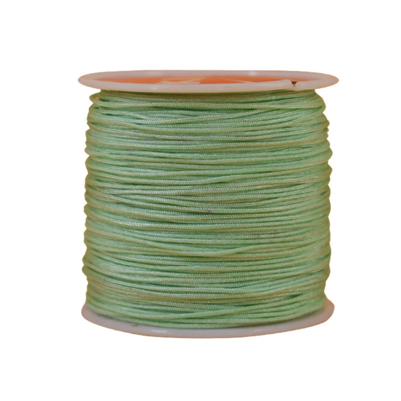 Mint green DIY 0,8 мм тонкая Нефритовая линия Тонкая Красная Нить тесьма китайский узел нить для одежды красная волнистая линия для шитья Хрустальная нить и тканевые шнуры - Цвет: Mint green