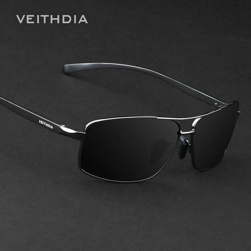 Мужские солнцезащитные очки VEITHDIA из алюминиево-магниевого сплава с