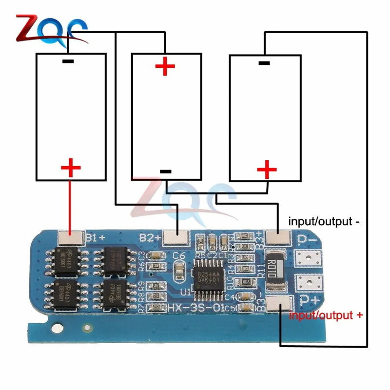 3S 12V 18650 10A BMS зарядное устройство литий-ионная литиевая батарея Защитная плата 10 8 V
