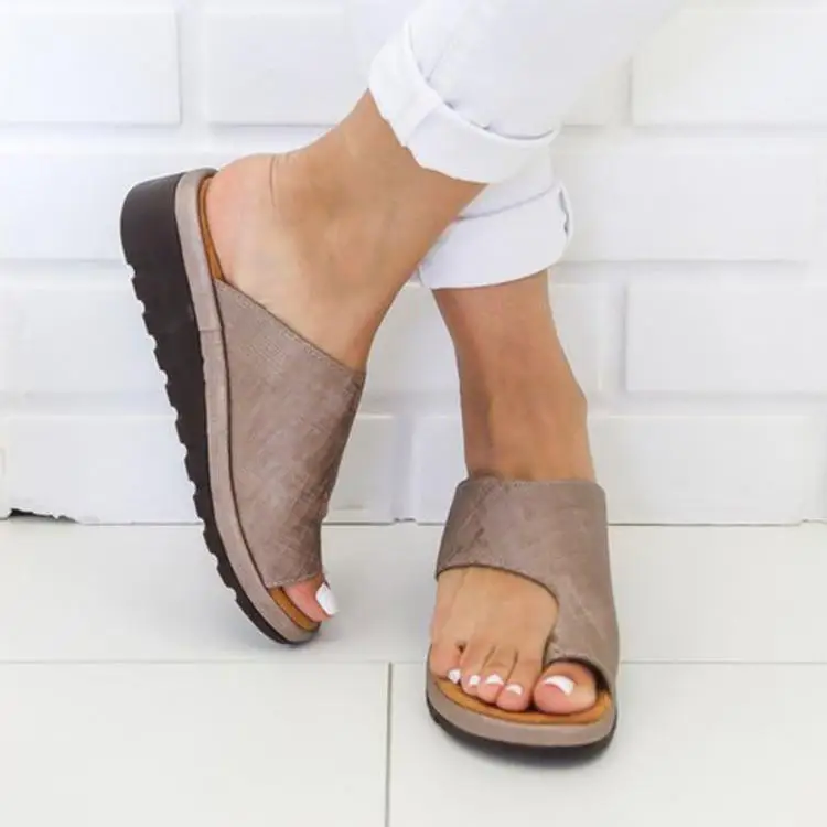 Женские босоножки на платформе с плоской подошвой, с острым носком, Sandalias Mujer, коллекция года, шлепанцы, Zapatos De Mujer, женские босоножки на танкетке, размеры 34-43