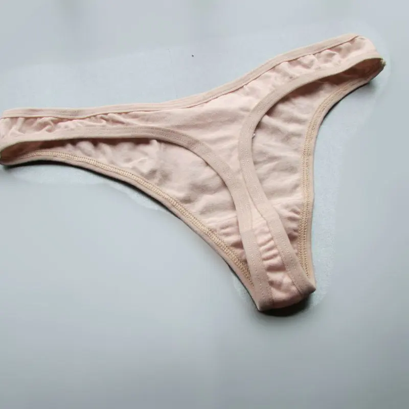 SM сексуальные трусики из чистого хлопка бежевые женские g стринги мягкие