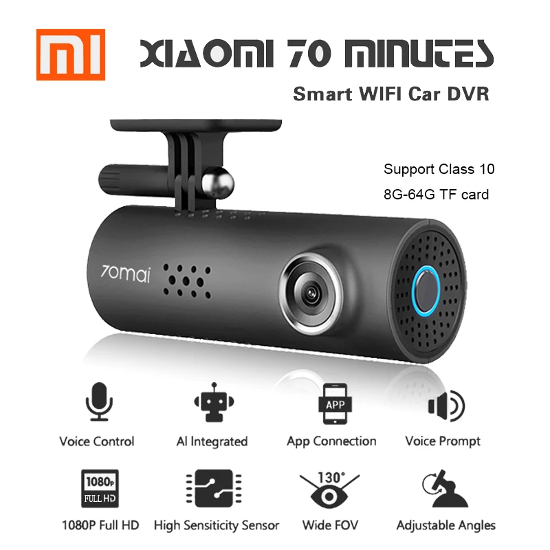 Оригинальный Xiaomi 70mai Автомобильный dvr умная Cam Vision Dash Wifi автомобильная камера Full