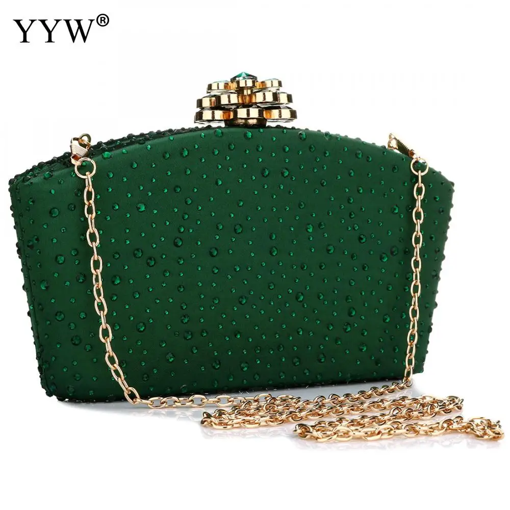 green Вечерняя сумочка-клатч для женщин, женская сумка, большая вместительность, вечерние клатчи для банкета, сумочка для девушек, женская элегантная роскошная сумка - Цвет: green
