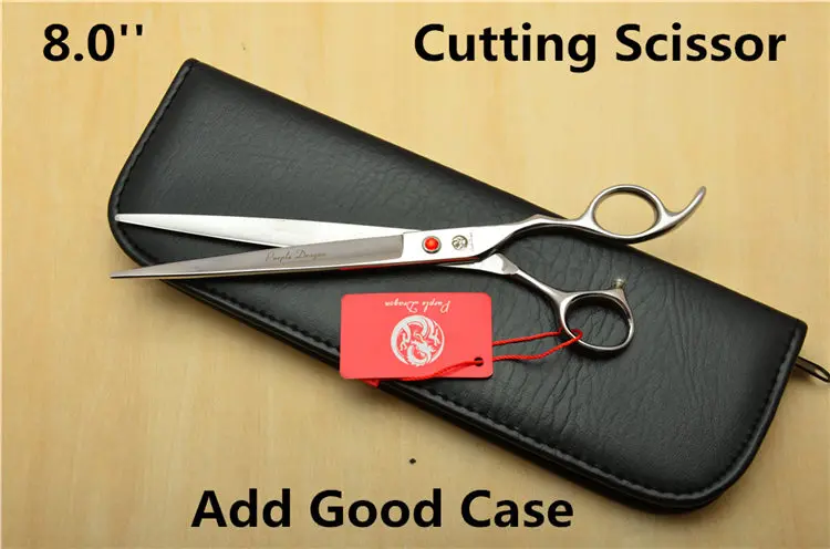 Cutting Add Case 5 ''/5,5''/6 ''/6,5''/7 ''/7,5''/8 ''фиолетовый дракон красный драгоценный камень резка/филировочные Парикмахерские ножницы Ножницы для собак кошек домашних животных и человеческих волос - Цвет: Cutting Add Case