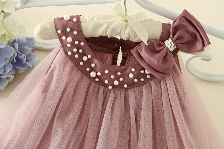 Модное розовое платье для девочек Пляжная хлопковая сетчатая обувь Vestido 2021