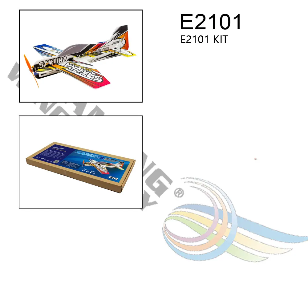 E2101 EPP микро 3D комнатный самолет Сакура легкий самолет комплект(в разобранном виде) RC Самолет RC модель хобби игрушка Горячая RC самолет - Цвет: E2101