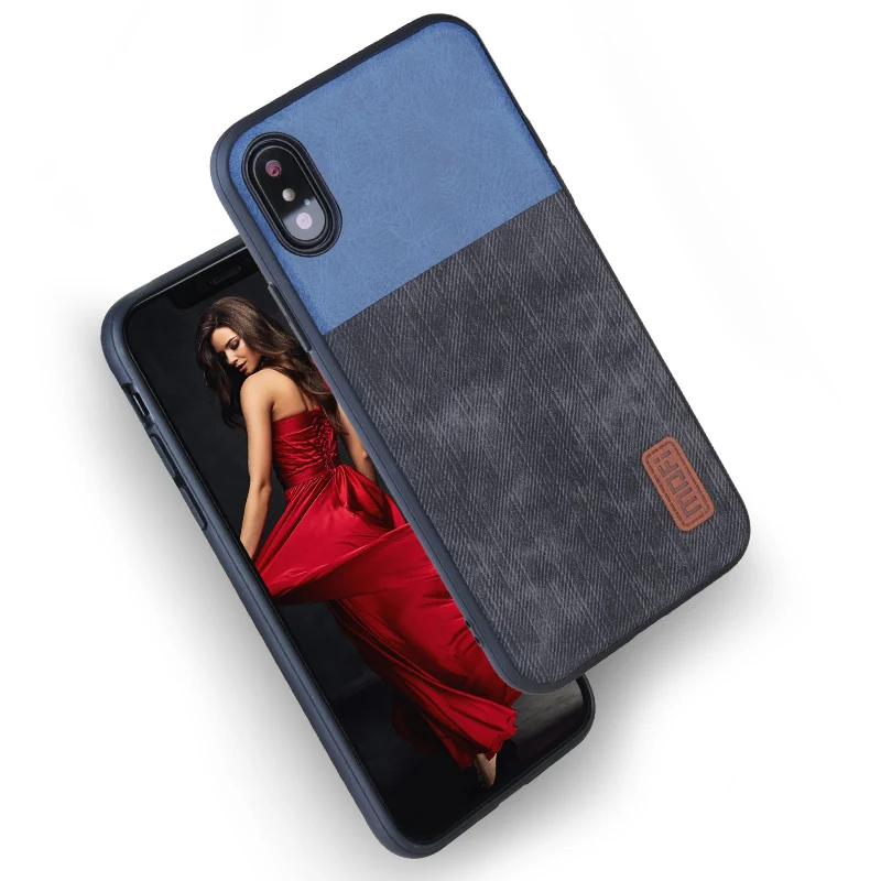 Mofi для iphone XS MAX чехол для iphone XS чехол силиконовый джинсовый кожаный для iphone XR XS MAX чехол 360 противоударный