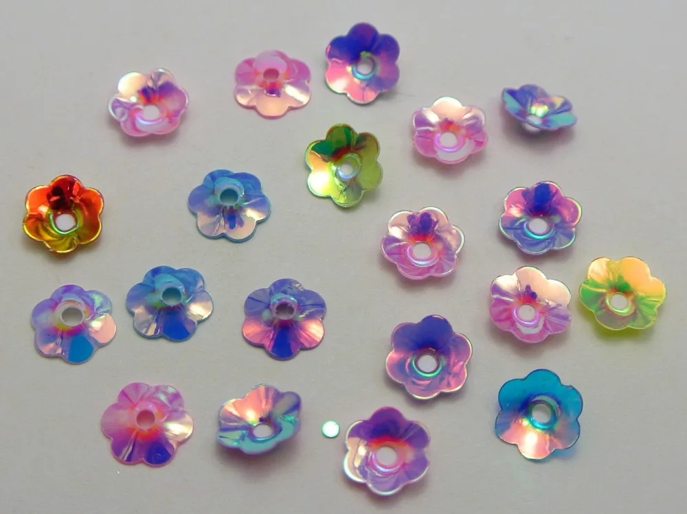 2000 разноцветные чашки цветов свободные блестки пайетки 8 мм шитье Свадебное