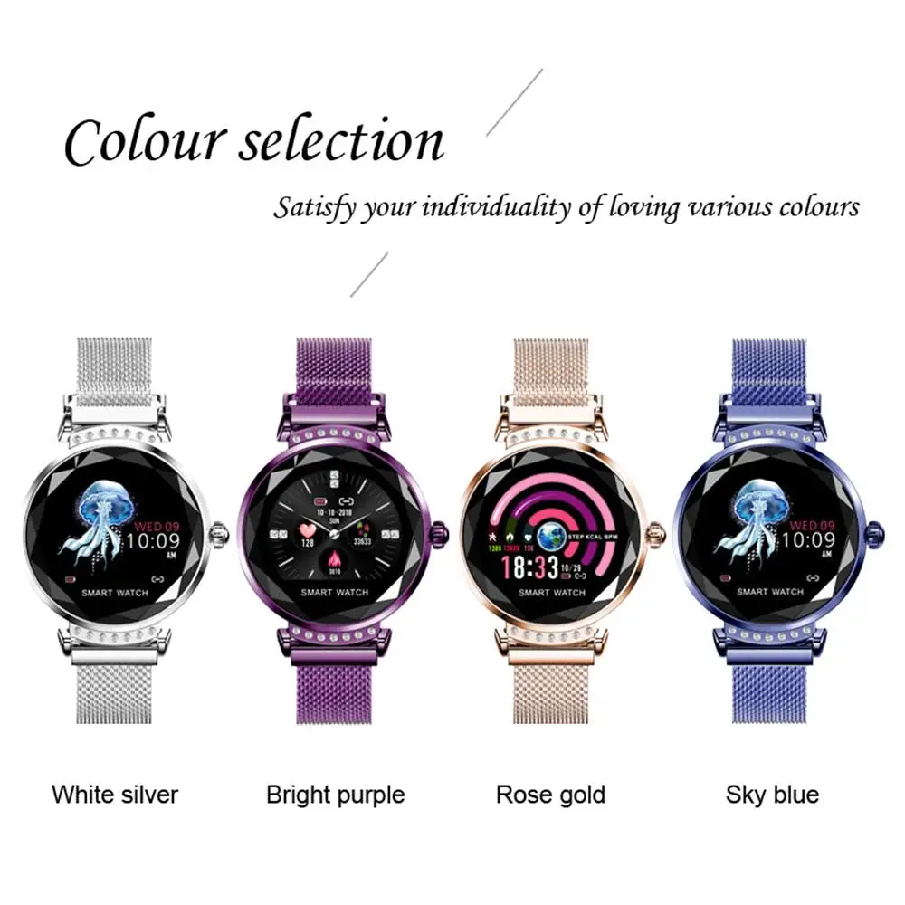 

H2 Stylish Women Smartwatch 1.04 inch HD Screen Lady Wristband Elegant Waterproof Sports Heart Rate Monitor for iphone SAMSUNG