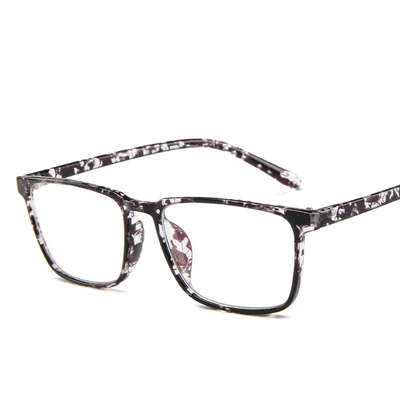 Black Floral Модные женские квадратные оправы для очков, мужские Оптические очки, ретро очки, компьютерные очки, прозрачные очки - Цвет оправы: Black Floral