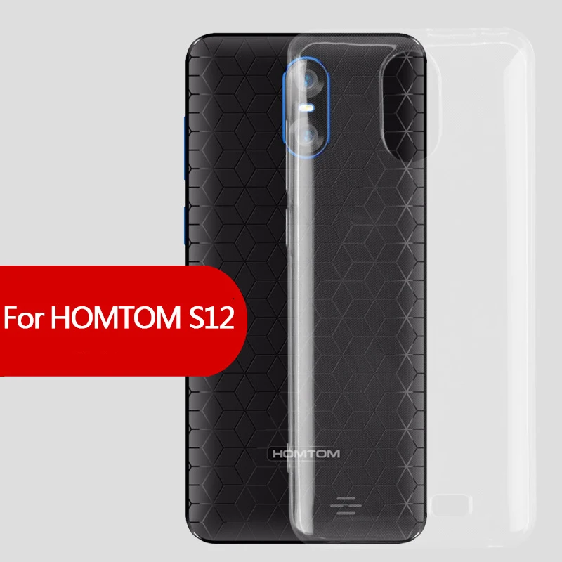Чехол Homtom S12 Funda мягкий прозрачный чехол из ТПУ ударопрочный полный защитный для 5