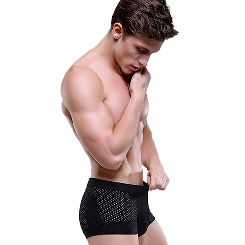 Новое Прибытие мужская Сексуальная Сетки Bulge Мешочек Боксеры Дышащий Модальный