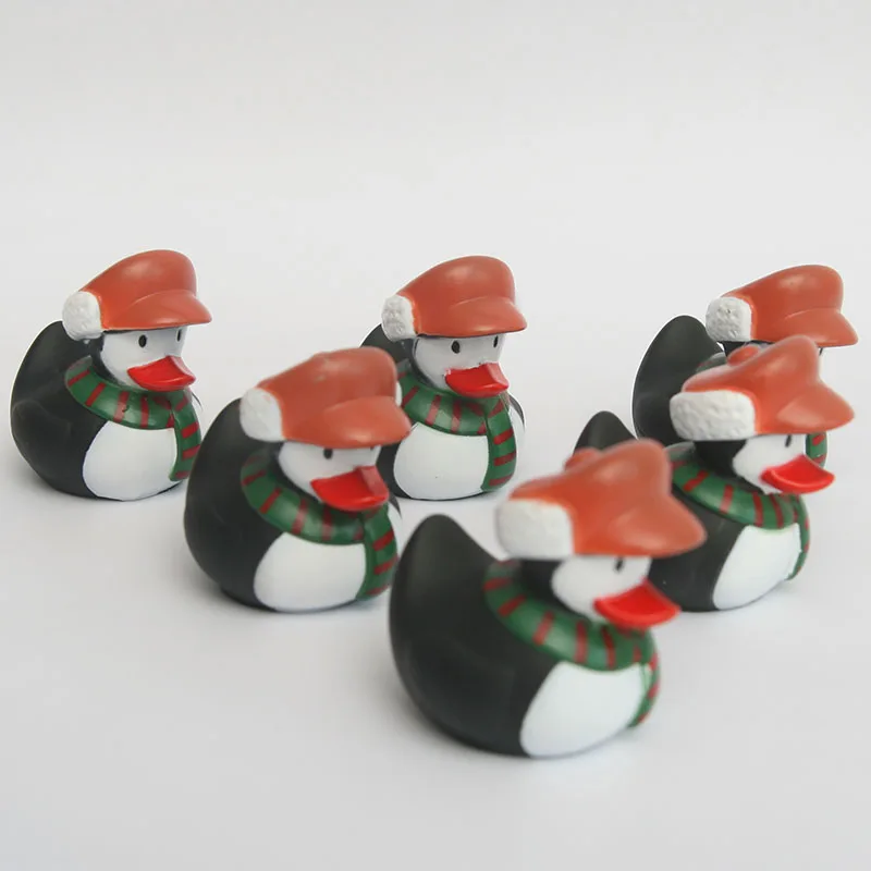 6 шт. пластиковая игрушка плавающая Рождество снеговик резиновая утка Детские