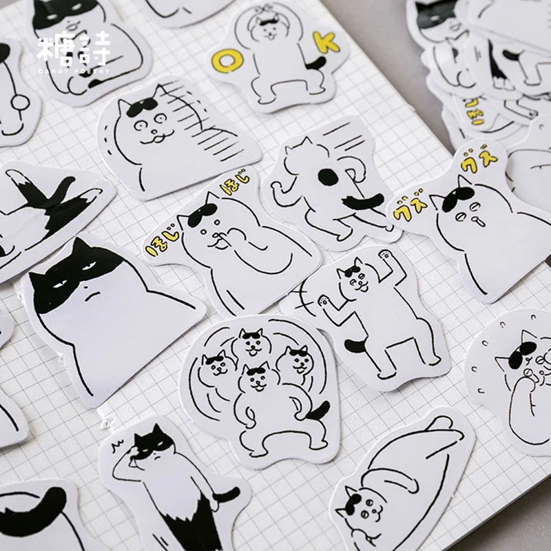 45 наклеек Kawaii Cat наклейки для скрапбукинга Pegatinas канцелярские дневники наклейки Подарочный Декор DIY Ablum