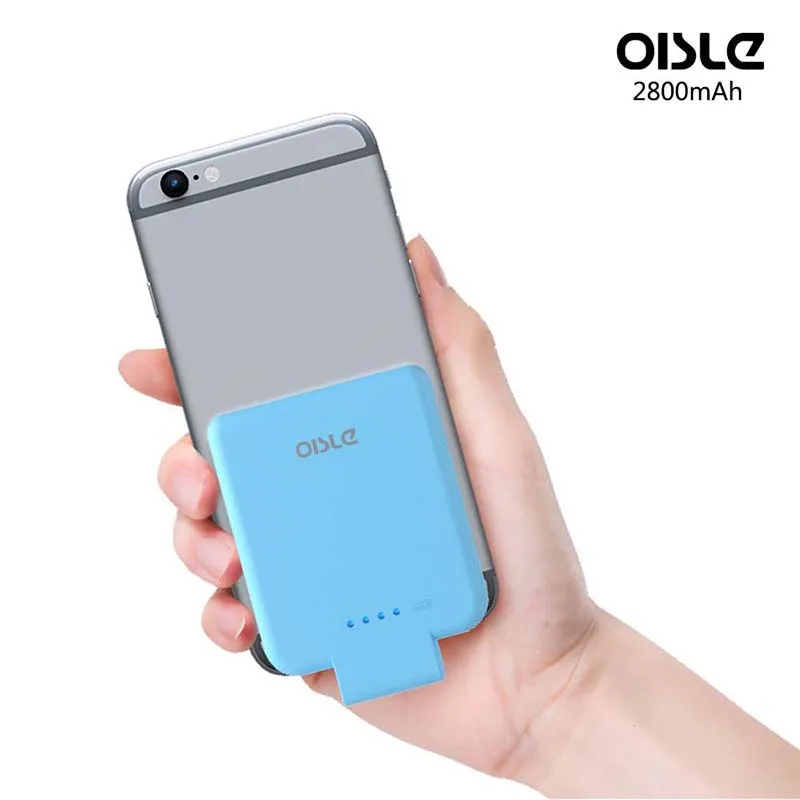 MP282S-L BLUE OISLE 2800 мАч чехол для зарядного устройства для iPhone 6 6s 7 8 Внешний внешний аккумулятор для iPhone 5 S SE Мини портативный резервный аккумулятор - Цвет: MP282S-L BLUE