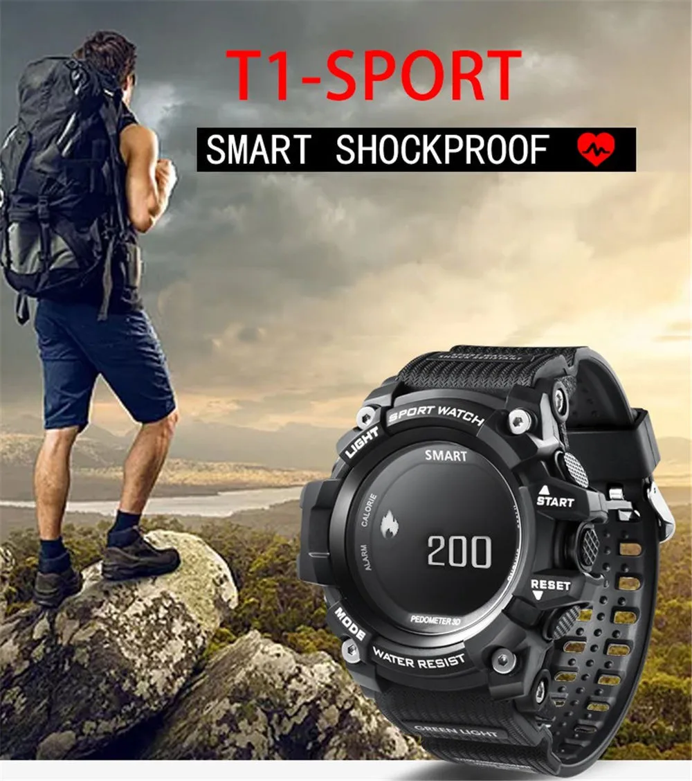 VOBERRY T1 Смарт часы Bluetooth Открытый Спорт часы IP68 Водонепроницаемый монитор сердечного ритма часы для IOS умные часы для телефона на Android