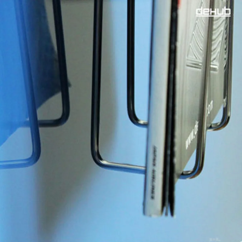 Настенный стеллаж для магазинов из нержавеющей стали серебристый креативный