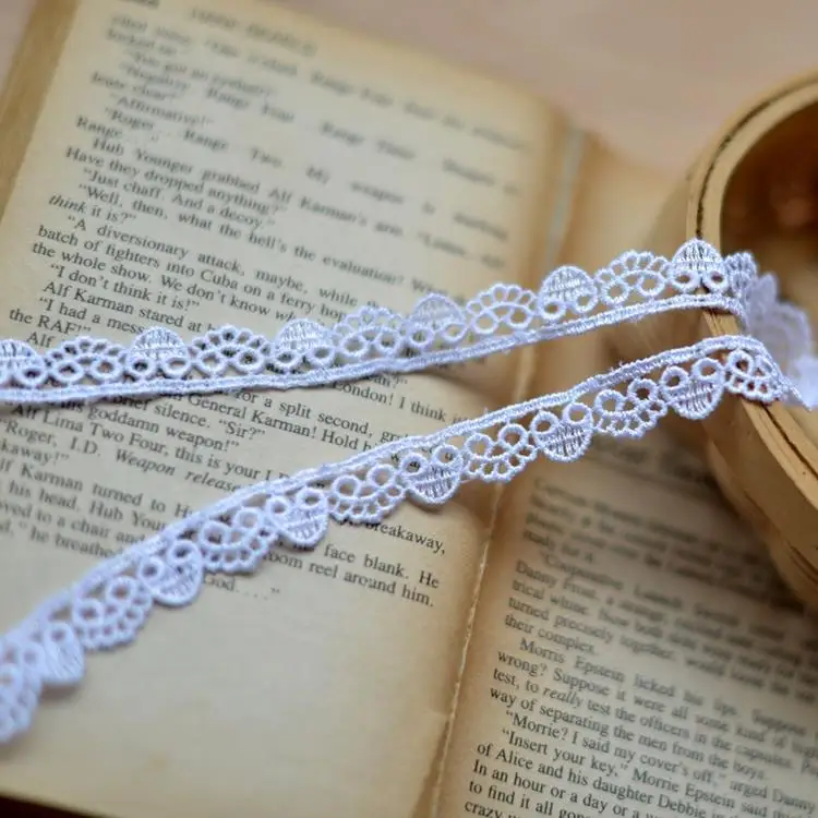 Отбеленные растворяется вышитые кружевные аксессуары для одежды материал ткань