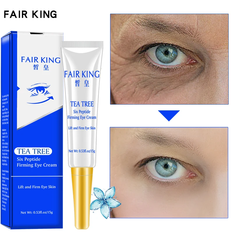 Крем для век KING Tee Tree с шестипаeptide укрепляющий эссенция Осветляющий крем глаз