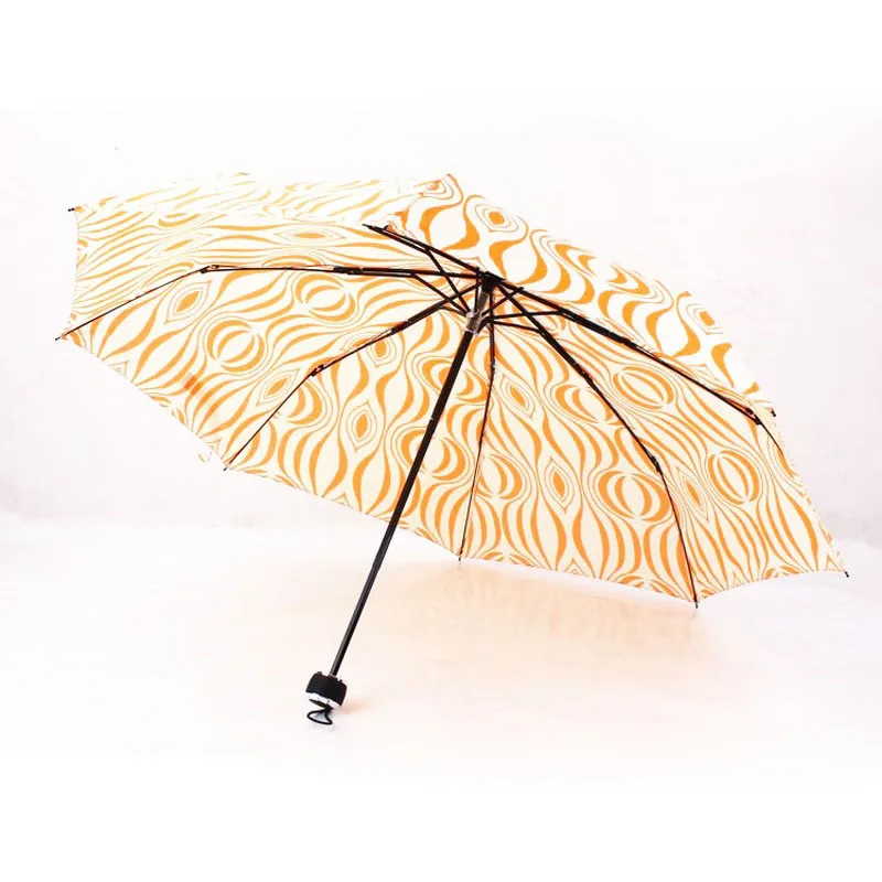 

50 шт. волнистые линии стиль усиление Partysu три складные ручные женские зонты дождевая Экипировка дамский зонтик солнечный и дождливый ZA6445