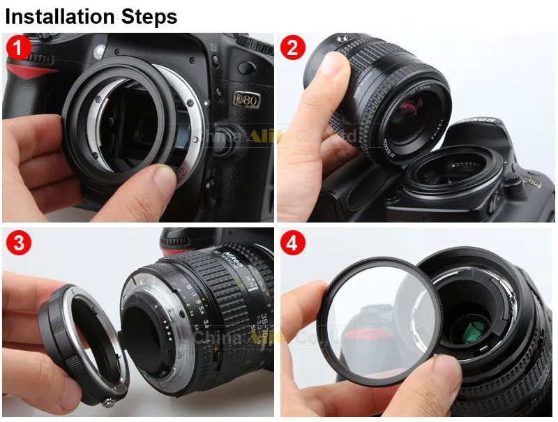 Комплект переходников для объектива камеры Canon EOS 70D 80D 700D 750D 800D 1200D 100D 200D 5D2 5diii 5DIV 6D