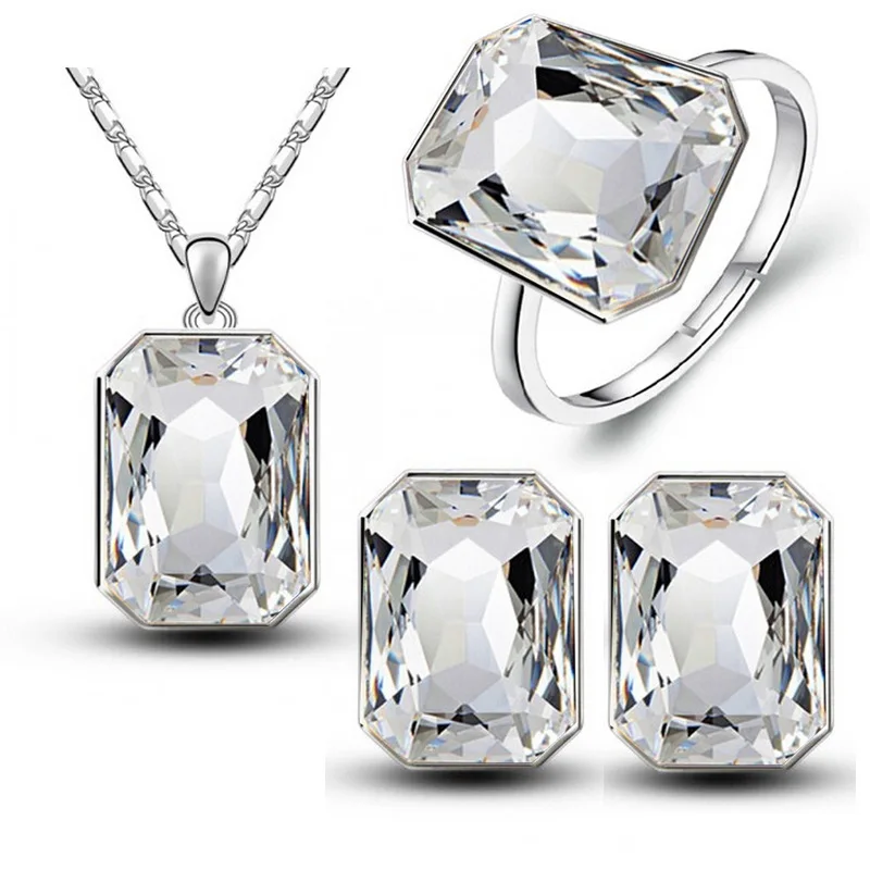 2016 рождественские подарки королева бренд свадебный Кристалл Квадратный Кулон