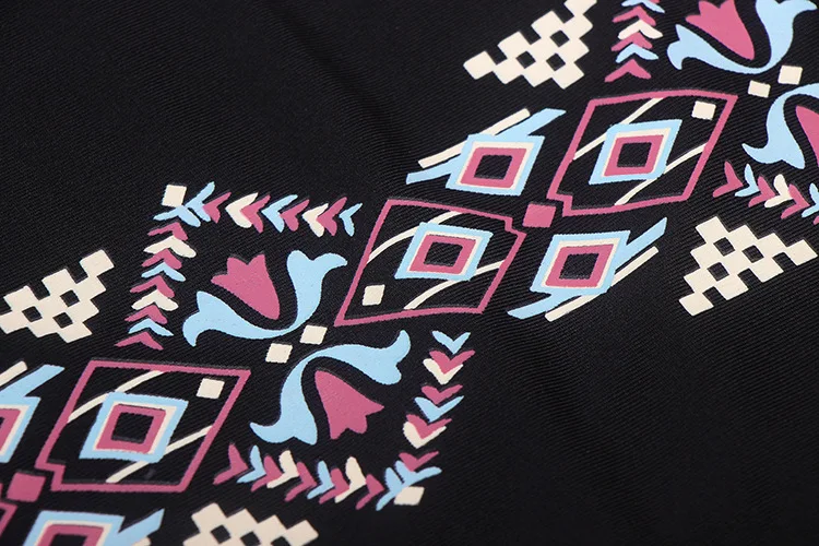 Black Casual Print Cami Dress Fashion Sexy Tribe Printed A-Line for Women | Женская одежда