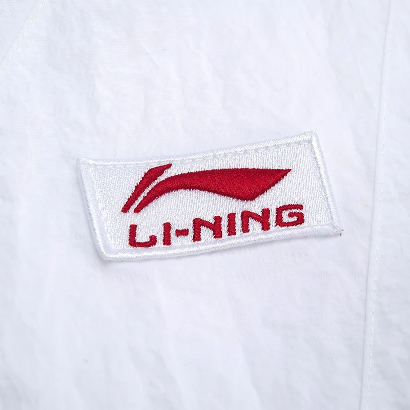 Li Ning унисекс трендовая куртка нейлоновая сетчатая дышащая на молнии хит цвета