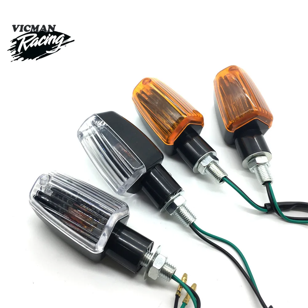 Motorcycle Turn Signal Lights 4Pcs Blinker Bulb Amber Flasher Light for Honda Kawasaki Suzuki Yamaha Lamp Universal