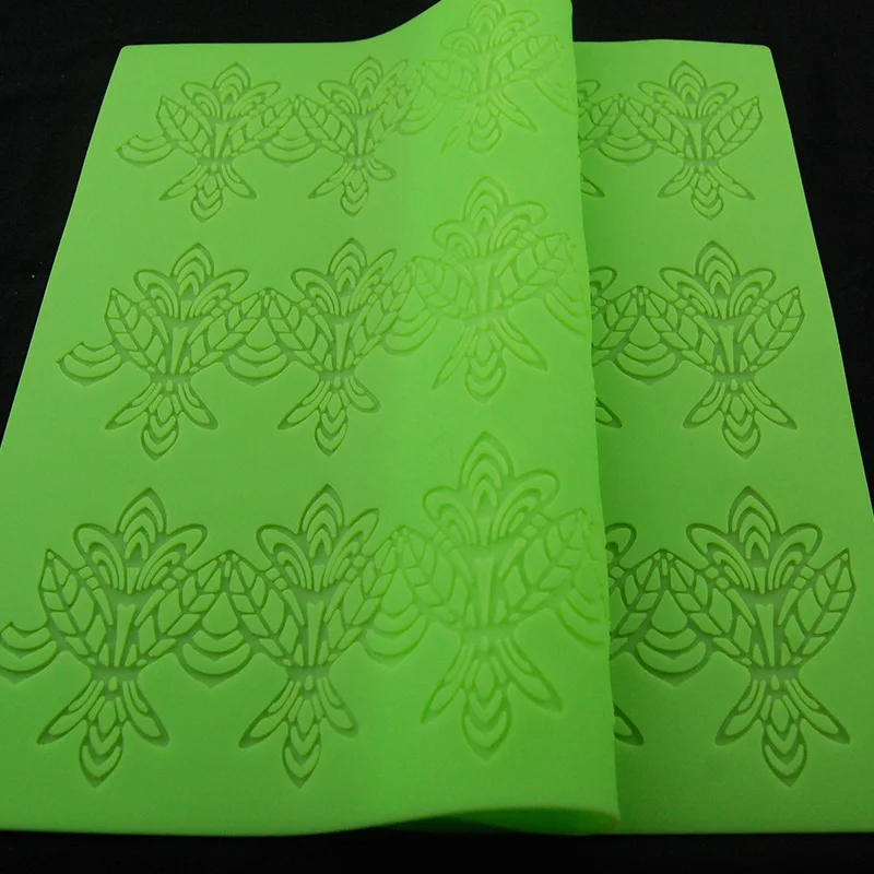 Силиконовый кружевной коврик для украшения тортов форма помадки силиконовая