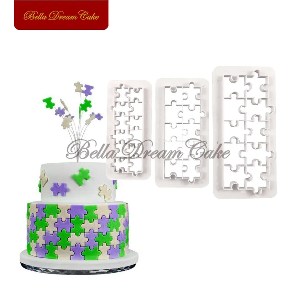 

3pcs/set Square Geometric Cutters 11 Design Fondant Cookie Cutter Geometry Cake Mold Fondant Mold Cake Decorating Tools Bakeware