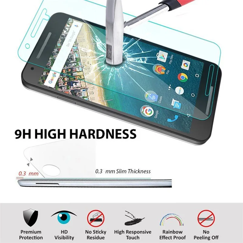 9H Защитная пленка для экрана из закаленного стекла Huawei Honor 4X 5X 5C 6 7 6plus Ascend P8 Lite 2015