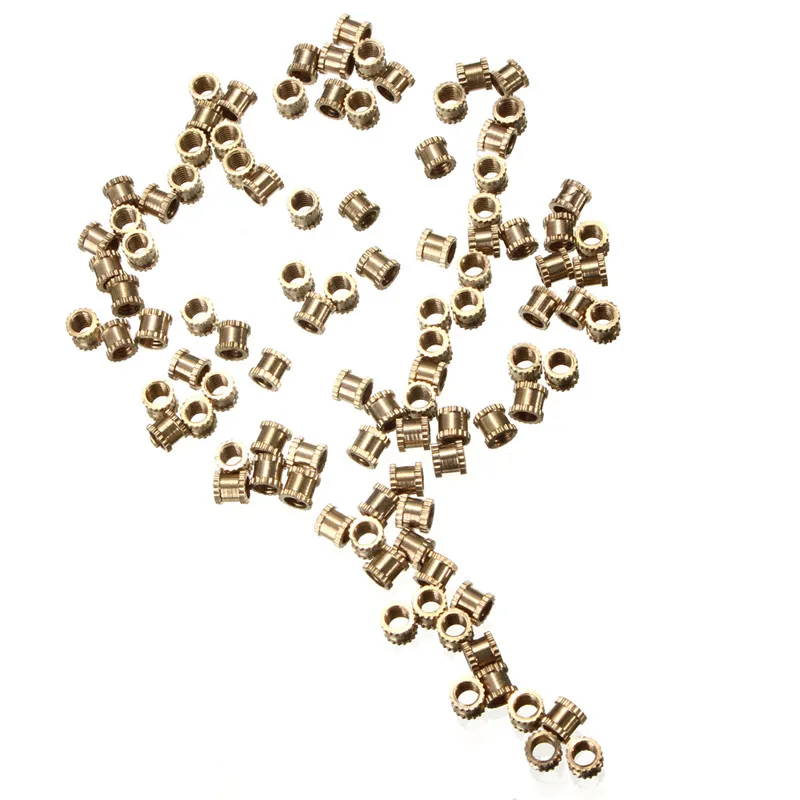 Латунные гайки м3 4 мм метрические резьбовые круглые|threaded nut|brass knurl nuts m3brass |