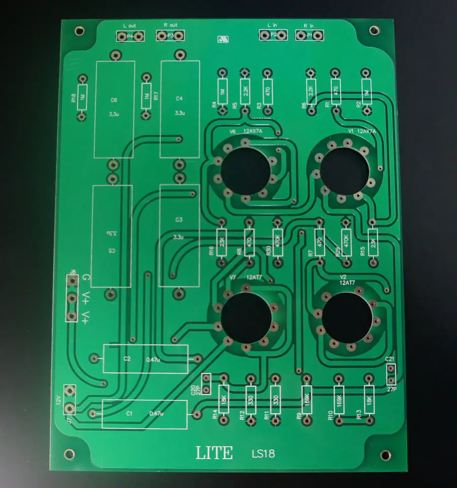 Трубчатый предусилитель LITE LS18 пустая плата схема предварительного усиления