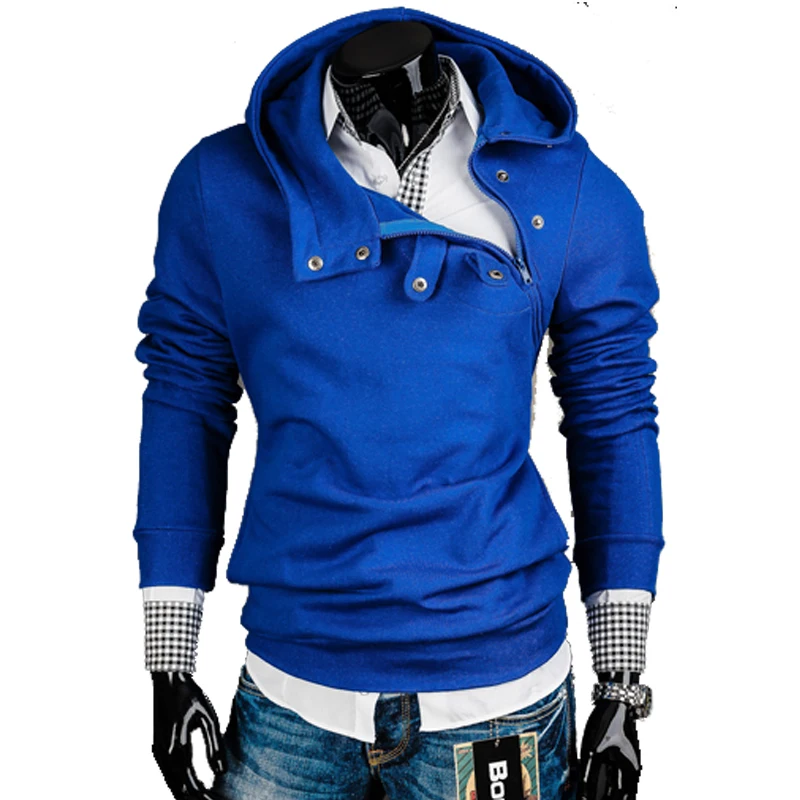 2018 брендовые Модные мужские толстовки с длинным рукавом пуловер однотонные