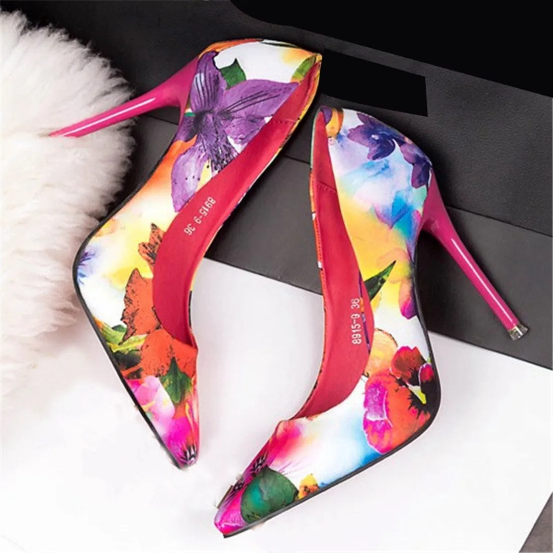 2016 Новинка очаровательные пикантные на высоком каблуке OL женская обувь замшевые