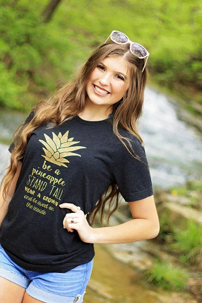 Женская Винтажная футболка с рисунком ананаса Be a повседневная хлопковая