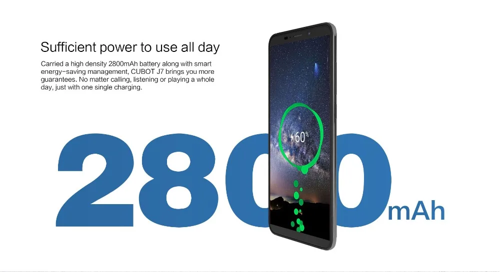 Смартфон Cubot J7, 5,7 дюймов, Android 9,0 18:9, 2 ГБ, 16 ГБ, MT6580, четыре ядра, двойная камера, 2800 мАч, для распознавания лица, отпечатков пальцев, мобильный телефон