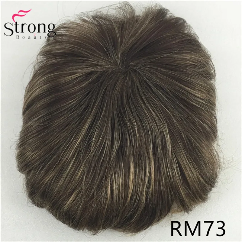 StrongBeauty парик женский Синтетический волос короткий парик наращивание волос кусок цвета выбор - Цвет: RM73