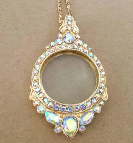gold rainbow ZY DIY элегантный бренд кристалл-талисман увеличувеличительное стекло монокл DIY Швейные Инструменты - Цвет: gold rainbow