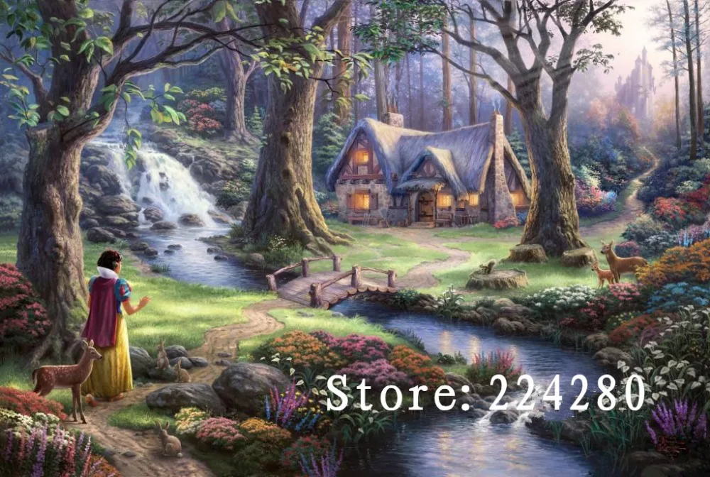 Рукоделие вышивка крестиком деревянная кабина в лесу ручной работы холст 14 карат