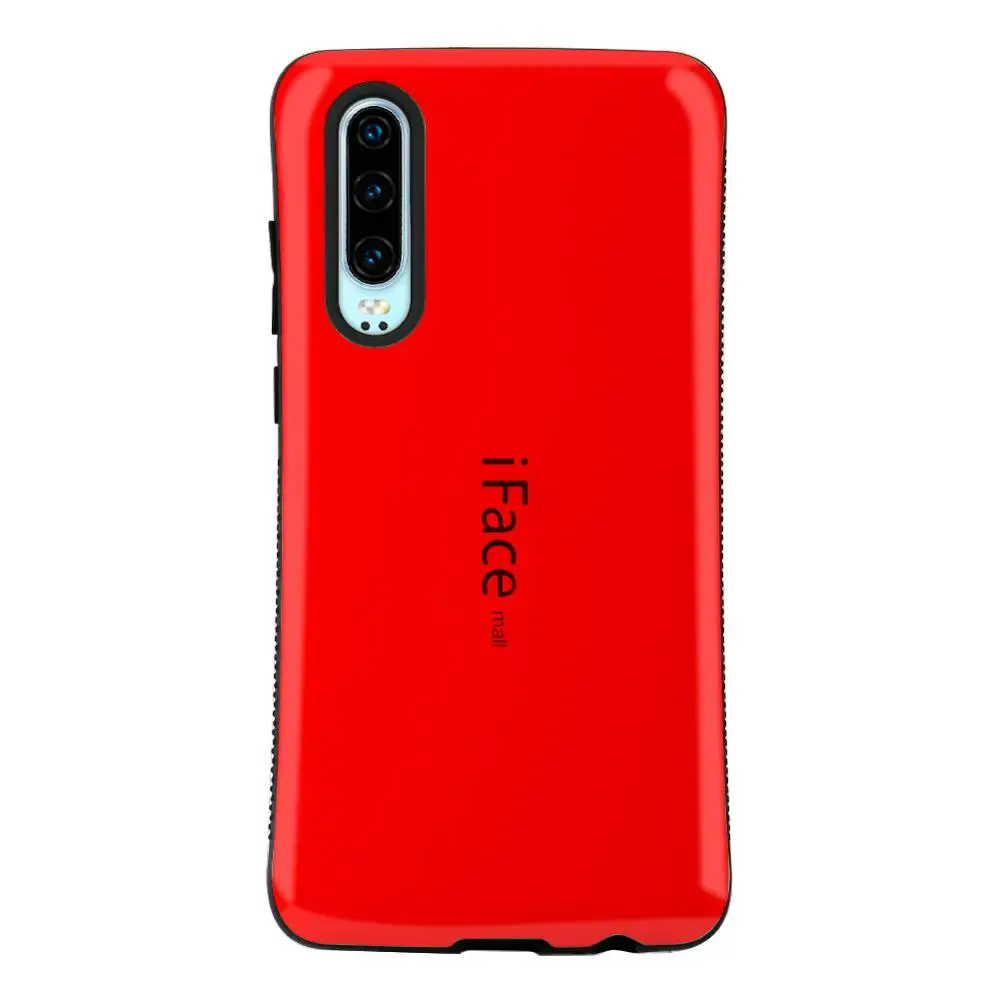 Чехол для Iface mall для huawei P30/P30 Pro/P30 Lite/Nova 4E Heavy Duty Противоударная задняя крышка Жесткий корпус защитит мобильный чехол для телефона - Цвет: Красный