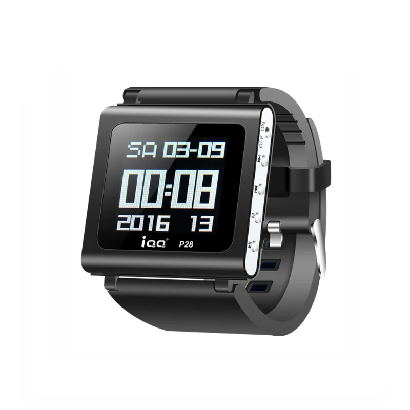 Smart Watch MP3 плеер Спорт с lossless записи hifi проигрывателя mp 3 радио fm tf Player IQQ P28 MP walkman|mp3
