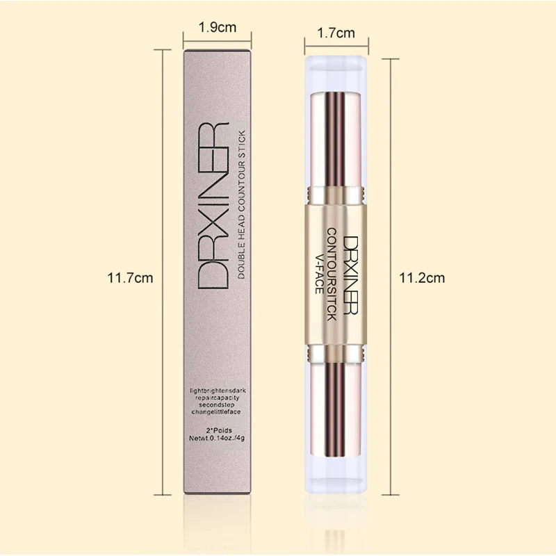 Двухконтурный хайлайтер палка V face Contour Driver макияж изюминка блеск Прямая