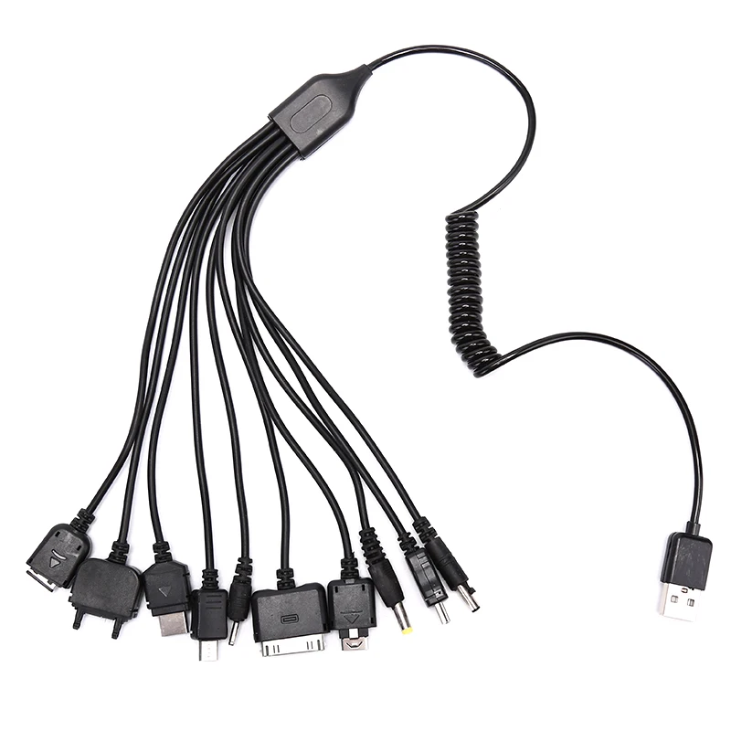 Универсальный Многоконтактный кабель Зарядное устройство USB адаптер для