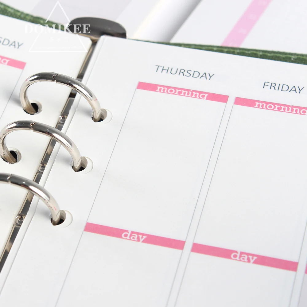 Новый мультфильм красочные 6 отверстий Спиральные Ноутбуки Замена внутреннего