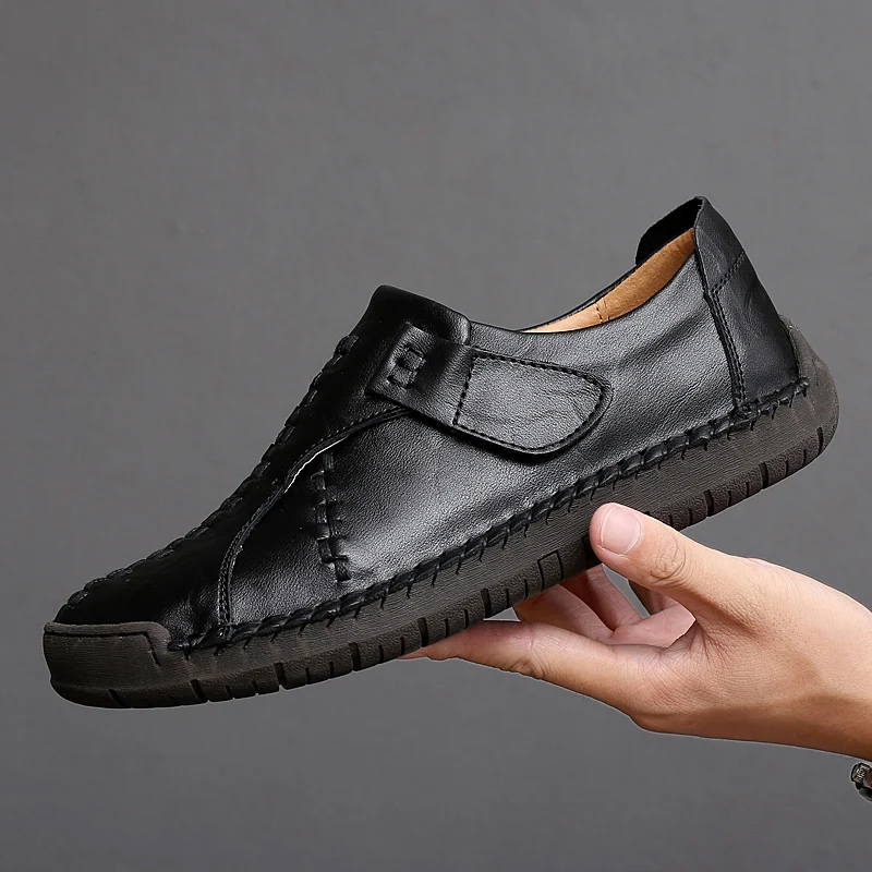 Winter Men Shoes Leather Loafers Mens Moccasins Flats Low Slip On Casual Fashion High Top Big Size 2019 New | Обувь