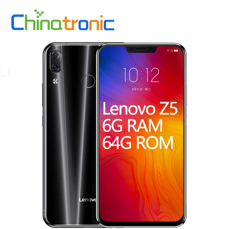 Мобильный телефон Lenovo Z5 L78011 6 ГБ 64 Гб ZUI 3,9 4G FDD LTE 6," FHD+ 2246x1080 Восьмиядерный процессор Snapdragon 636 с двойной камерой 2.5D